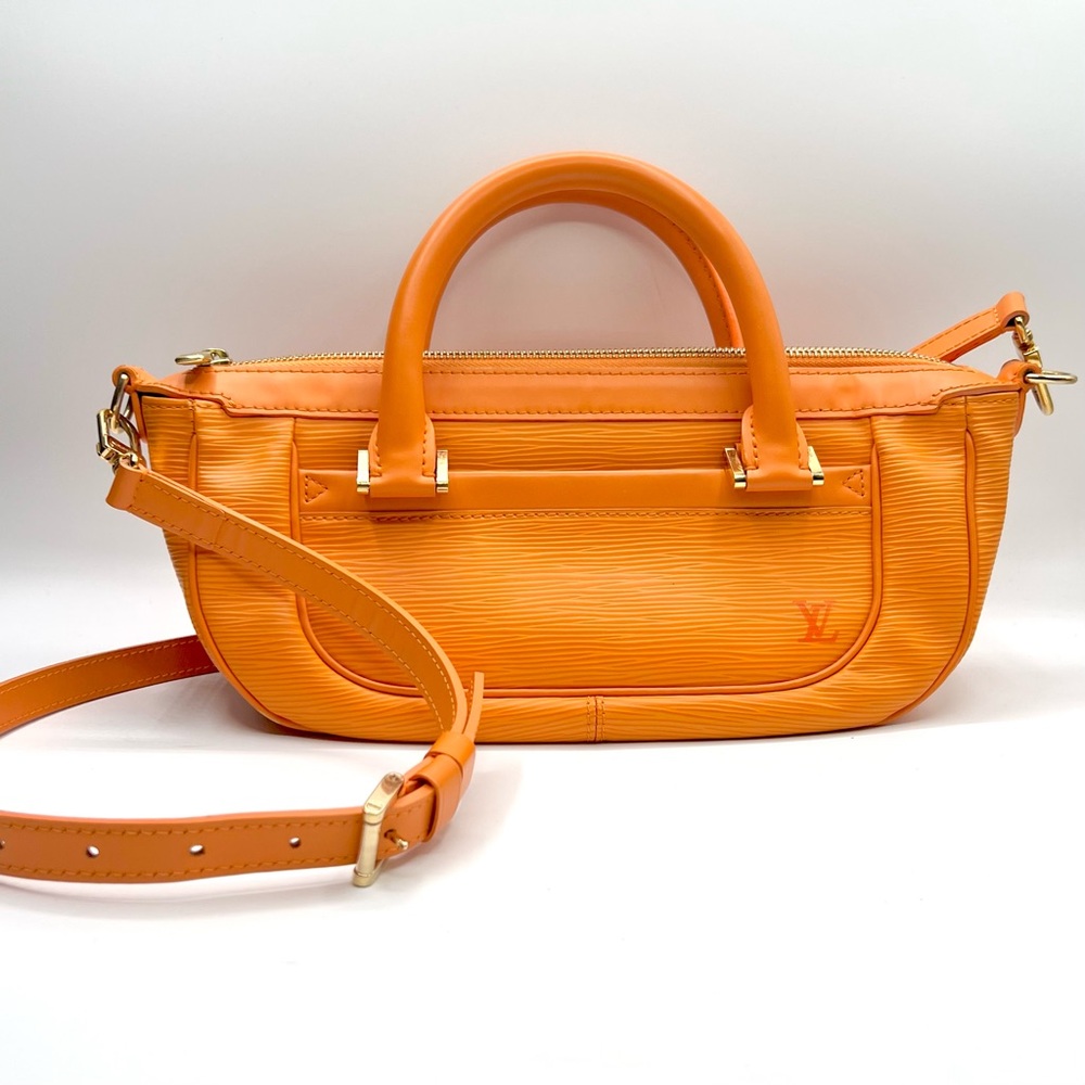 Louis Vuitton Dhanura PM Two-Way Bag in Mandarin Epi and Smooth Leather
